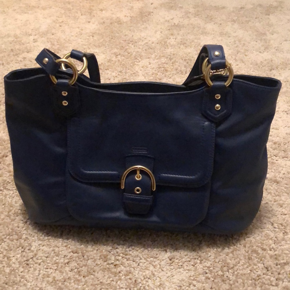Navy Coach Satchel